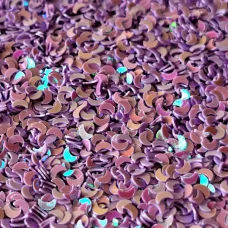 Блестки голографические Полумесяц фиолетовый Миди для слайма в упаковке 20 гр