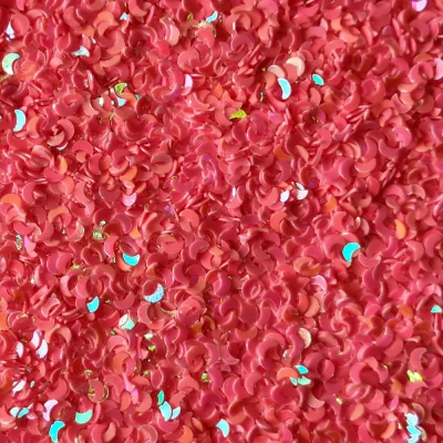 Блестки голографические Полумесяц розовый Миди для слайма в упаковке 20 гр с фото