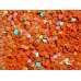 Блестки голографические Сердечки оранжевые Миди для слайма в упаковке 20 гр с фото