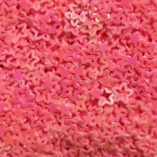 Блестки голографические Звездочки розовые Миди для слайма в упаковке 20 гр