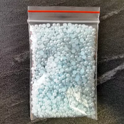Бульонки голубые 2 мм для слайма в упаковке 10 гр с фото и видео