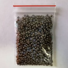 Бульонки коричневые 2 мм для слайма в упаковке 10 гр