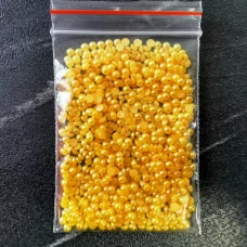Бульонки оранжевые 2 мм для слайма в упаковке 10 гр