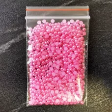 Бульонки 2 мм розовые для слайма в упаковке 10 гр