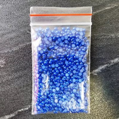 Бульонки синие 2 мм для слайма в упаковке 10 гр с фото и видео