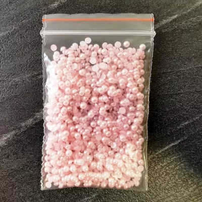 Бульонки светло-розовые 2 мм для слайма в упаковке 10 гр с фото и видео