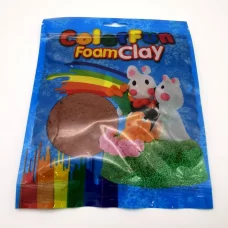 Глина Colour Fun Foam Clay коричневая 40 гр для слайма