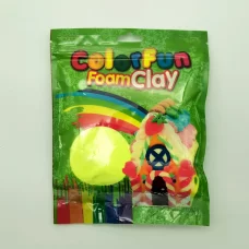 Глина Colour Fun Foam Clay лимонная 40 гр для слайма