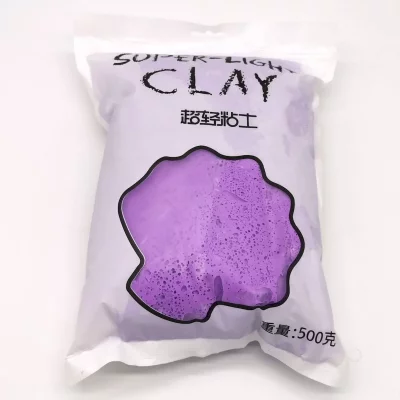 Глина Super Light Clay фиолетовая для слайма 500 гр с фото и видео