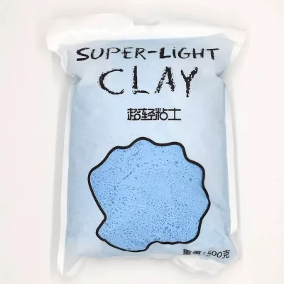 Глина Super Light Clay голубая для слайма 500 гр с фото и видео