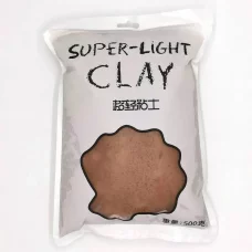 Глина Super Light Clay коричневая для слайма 500 гр