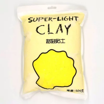 Глина Super Light Clay лимонная для слайма 500 гр с фото и видео