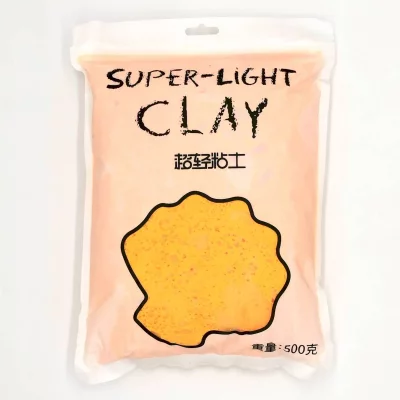 Глина Super Light Clay  оранжевая для слайма 500 гр с фото и видео