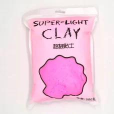 Глина Super Light Clay розовая для слайма 500 гр