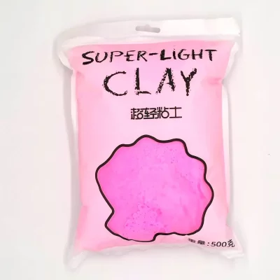 Глина Super Light Clay розовая для слайма 500 гр с фото и видео