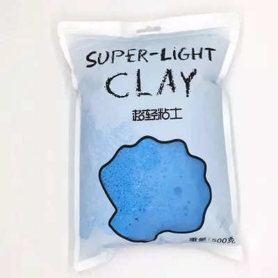 Глина Super Light Clay синяя для слайма 500 гр с фото и видео
