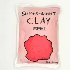 Глина Super Light Clay темно-красная для слайма 500 гр