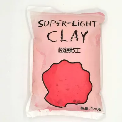 Глина Super Light Clay темно-красная для слайма 500 гр с фото и видео