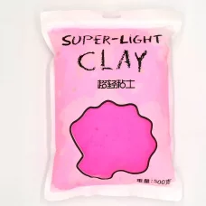 Глина Super Light Clay темно-розовая для слайма 500 гр