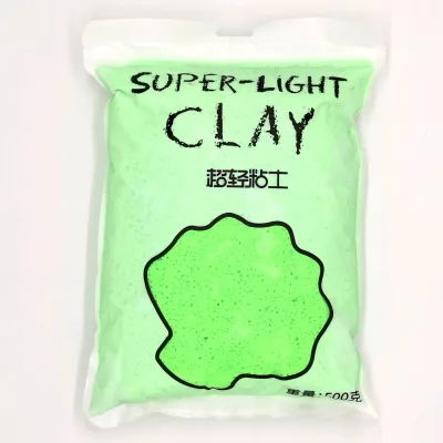 Глина Super Light Clay зеленая для слайма 500 гр с фото и видео