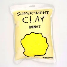 Глина Super Light Clay желтая для слайма 500 гр