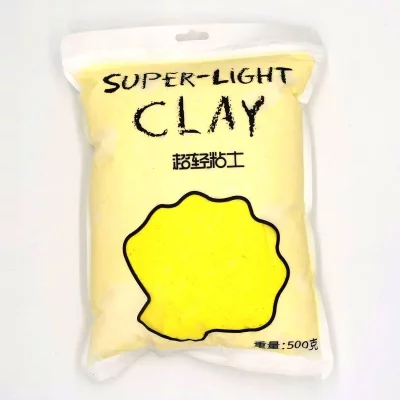 Глина Super Light Clay желтая для слайма 500 гр с фото и видео