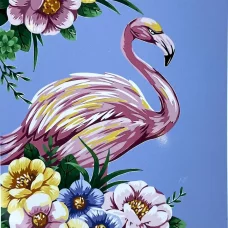 Картина по номерам на холсте Розовый Фламинго 40x50 см