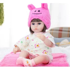 Кукла Реборн Катя Силиконовая с мягконабивным телом QA Baby 45см