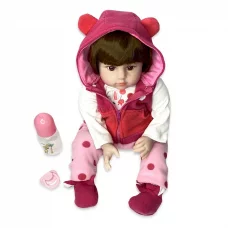 Кукла Реборн Даша Силиконовая с мягконабивным телом QA Baby 55см