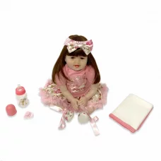 Кукла Реборн Мария Силиконовая с мягконабивным телом QA Baby 55см