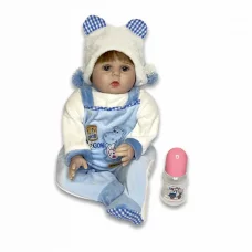 Кукла Реборн Никита Силиконовая с мягконабивным телом QA Baby 55см