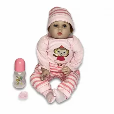 Кукла Реборн Алиса Силиконовая с мягконабивным телом QA Baby 55см
