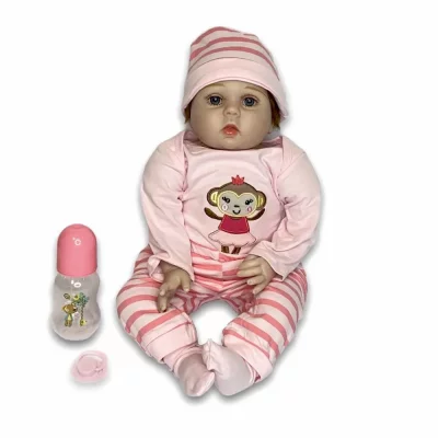 Кукла Реборн Алиса Силиконовая с мягконабивным телом QA Baby 55 см ✔