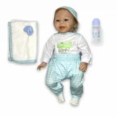 Кукла Реборн Милена Силиконовая с мягконабивным телом QA Baby 55см