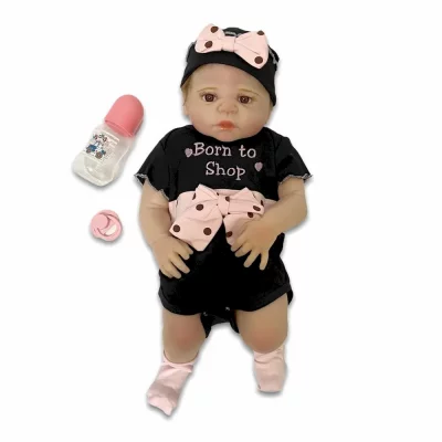 Кукла Реборн Инесса Силиконовая с виниловым телом QA Baby 55см ✔