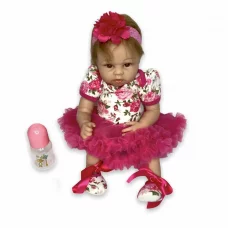 Кукла Реборн Анна Силиконовая  с мягконабивным телом девочка QA Baby 52 см