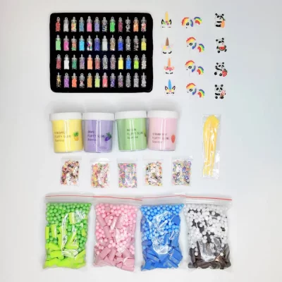 DIY Slime Kit набор 29 предметов - 4 слайма ✔