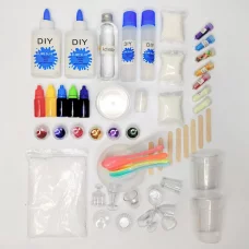 DIY Slime Kit набор 55 предметов 4 клея для слайма 