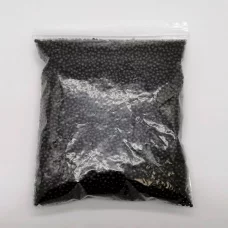 Пенопластовые шарики черные 2-3 мм для слайма 10 гр в упаковке