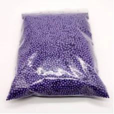 Пенопластовые шарики фиолетовые 2-3 мм для слайма 10 гр в упаковке