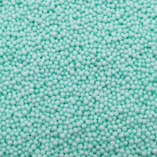 Пенопластовые шарики пастельно-бирюзовые 2-3 мм для слайма 10 гр в упаковке