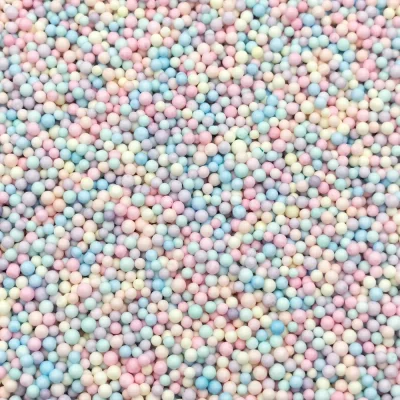 Пенопластовые шарики пастельно-разноцветные 2-3 мм для слайма в упаковке 10 гр с фото и видео