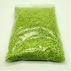 Пенопластовые шарики зеленые 2-3 мм для слайма 10 гр в упаковке