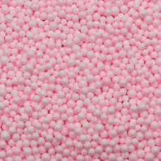 Пенопластовые шарики пастельно-розовые 4-5 мм для слайма 10 гр в упаковке