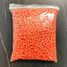 Пенопластовые шарики красные 5-7 мм для слайма 10 гр в упаковке