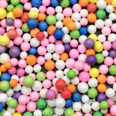 Пенопластовые шарики разноцветные 5-7 мм для слайма 10 гр в упаковке