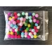 Помпончики Разноцветные 10 мм для слайма в упаковке 6 гр с фото
