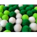 Помпончики Зеленый микс 15 мм для слайма в упаковке 6 гр с фото