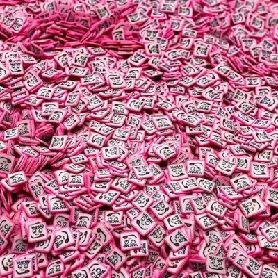 Посыпка Фимо Тост розовый для слайма в упаковке 10 гр ✔
