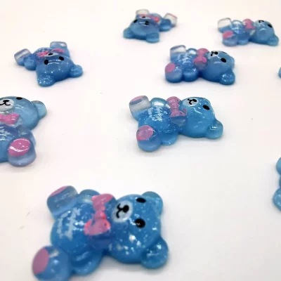 Шармик мишка Happy Bear голубой для слаймов ✔